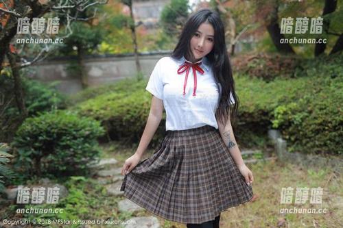 MFStar模范学院 - 这可爱的黑丝，许诺Sabrina的样子更耐人寻味，原图，给我来一发！